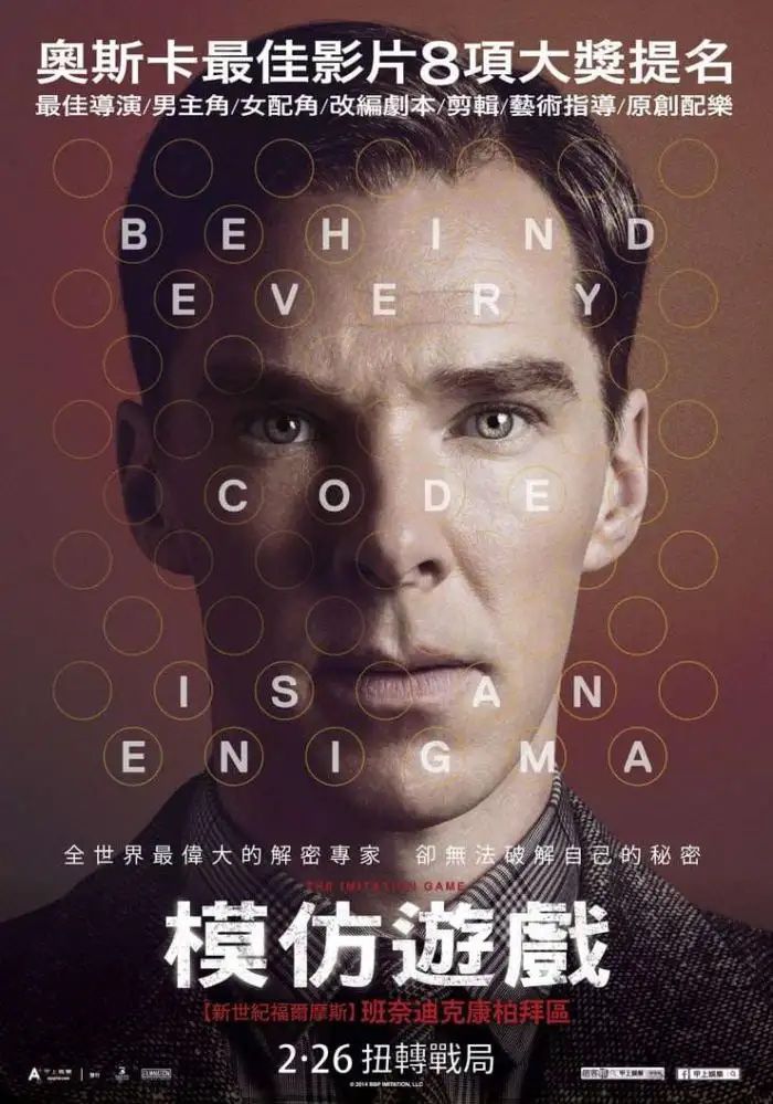 电影《模拟游戏》讲述了图灵在二战中的功绩